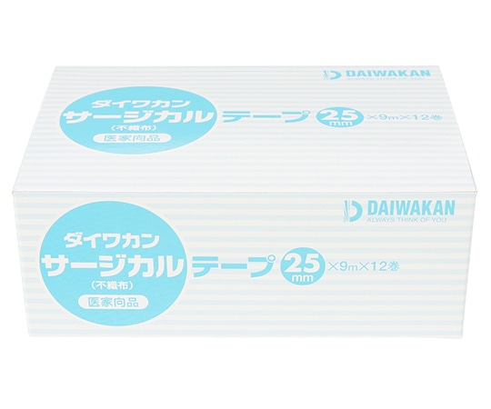 大和漢 サージカルテープ不織布 (25mm×9m) 1箱 (12巻入) 4012591 1箱 (ご注文単位1箱) 【直送品】