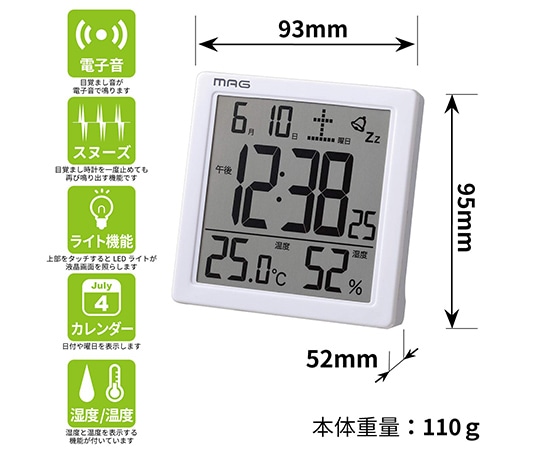 ノア精密 目覚まし時計 カッシーニT-726 WH-Z 1個 (ご注文単位1個) 【直送品】
