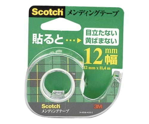 スリーエム スコッチ (R) メンディングテープ ディスペンサーつき 幅12mmCM-12 1巻 (ご注文単位1巻) 【直送品】