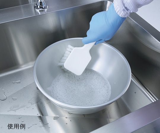 アズワン サニーフーズHACCPブラシ 白ショートハンドル 1個 (ご注文単位1個) 【直送品】