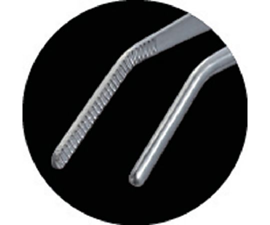 アズワン ステンレス製ピンセット 300mm 曲ギザ付TSP-40 1本 (ご注文単位1本) 【直送品】