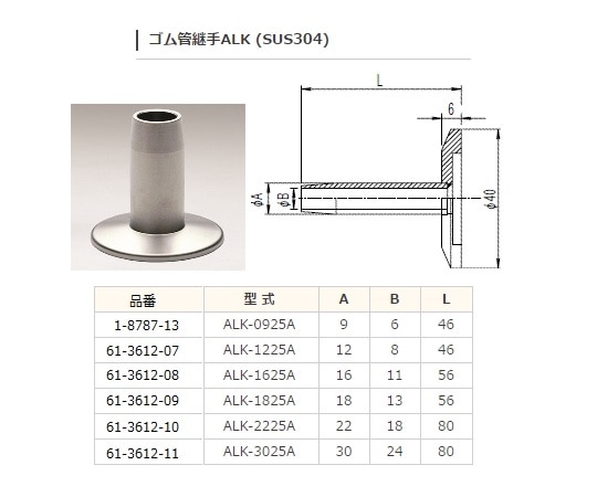 佐藤真空 ゴム管継手 NW25/18φALK-1825A 1個 (ご注文単位1個) 【直送品】