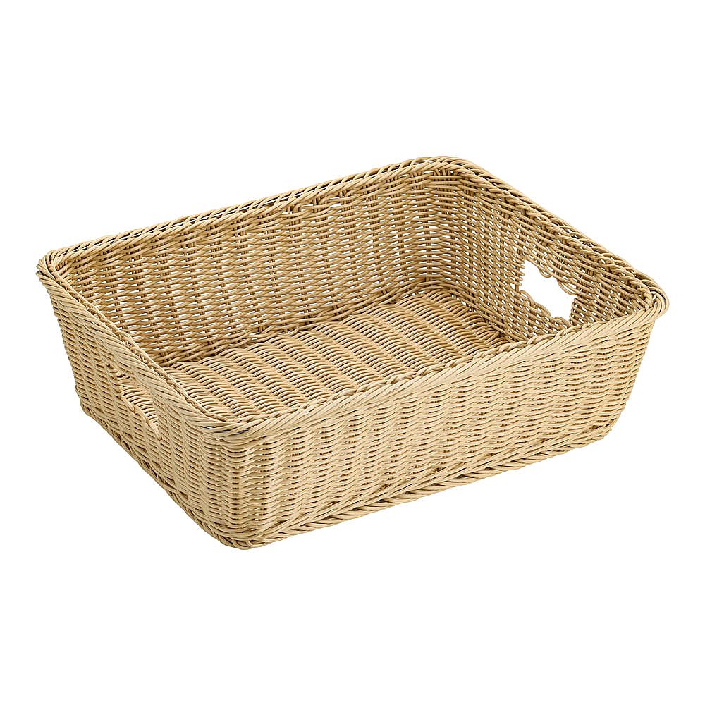 萬洋 樹脂脱衣かご手付アイボリー 大 1個 (ご注文単位1個) 【直送品】