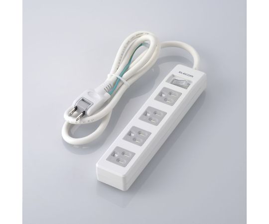 エレコム タップ 3P4個口 差込口2P 一括スイッチ マグネット・ホコリシャッター付 1m RoHS対応T-T09-3410WH/RS 1個 (ご注文単位1個) 【直送品】