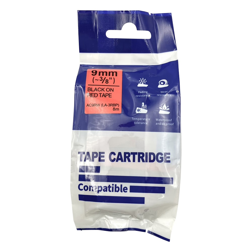 AIMO テープカートリッジ レッド 9mmAC9RW 1パック (ご注文単位1パック) 【直送品】