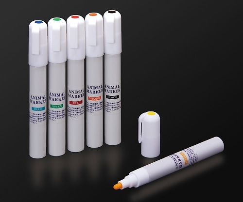 アズワン アニマルマーカー (細字) (オレンジ) 1袋 (3本入) FG2200D 1袋 (ご注文単位1袋) 【直送品】