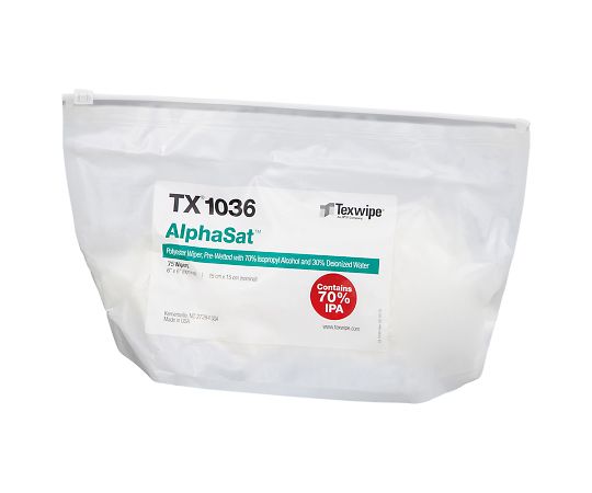 テックスワイプ (Texwipe) プリウェットワイパー AlphaSat 75枚入TX1036 1袋 (ご注文単位1袋) 【直送品】
