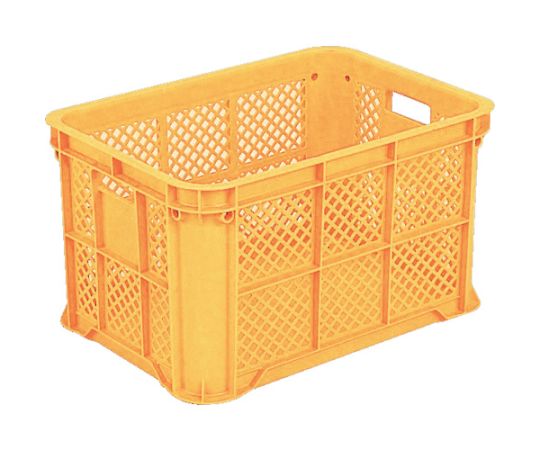 サンコー (三甲) スタッキングコンテナー 104802 サンテナーB#50 (ミミナシ、2持手、2印刷面) オレンジSK-B50-OR 1個 (ご注文単位1個) 【直送品】