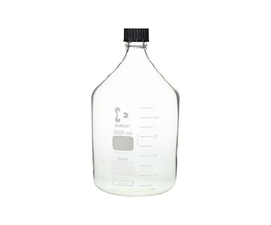 DWK Life Sciences ねじ口瓶丸型 (デュラン (R) ) 黒キャップ付 5000mL017200-50002 1本 (ご注文単位1本) 【直送品】