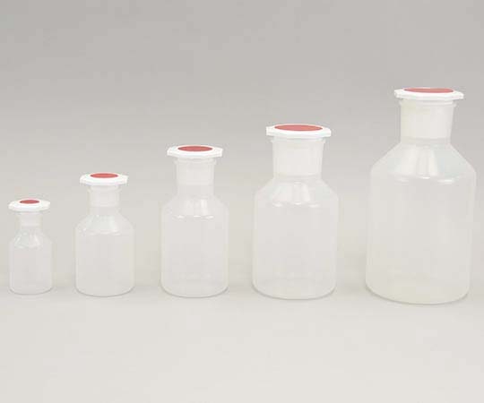 アズワン PP広口試薬瓶 (プラグ栓付) 250mLWPRB250 1個 (ご注文単位1個) 【直送品】