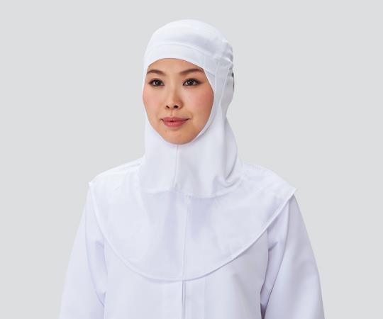 アズワン フィットフード (かぶりタイプ) ツバ無し 白 LLFH-301W 1個 (ご注文単位1個) 【直送品】