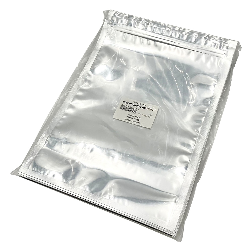 アズワン 自立式チャック付きアルミ袋 幅：220×チャック下：284mm 底幅64mm 1袋 (25枚入) CTAB300 1袋 (ご注文単位1袋) 【直送品】