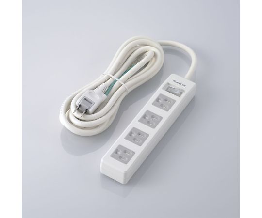 エレコム タップ 3P4個口 差込口2P 一括スイッチ マグネット・ホコリシャッター付 3m RoHS対応T-T09-3430WH/RS 1個 (ご注文単位1個) 【直送品】