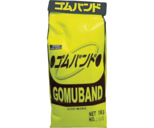 オカモト ゴムバンド 1KG袋入 (1300本入) 310 1袋 (ご注文単位1袋) 【直送品】
