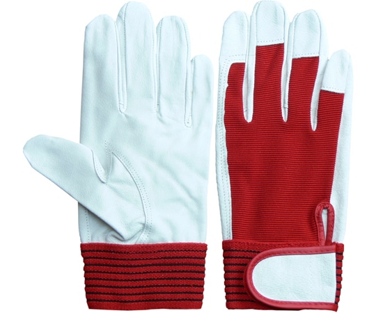 ACE (手袋) バンディット 豚クレスト 背抜きマジック ホワイト×レッド 2双組 MサイズAG5163-2P-M 1組 (ご注文単位1組) 【直送品】