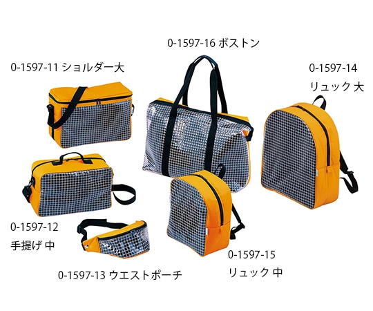 アズワン 救急・応急処置用バッグ［透明・耐寒タイプ］ リュック・中 1個 (ご注文単位1個) 【直送品】