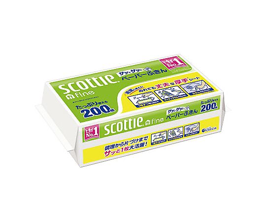 クレシア スコッティペーパーふきん サッとサッと 1パック (200組入) 37831 1パック (ご注文単位1パック) 【直送品】