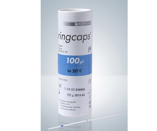 アズワン EMマイスターリングキャップス 100μL 1目盛 250本入り9600199 1個 (ご注文単位1個) 【直送品】