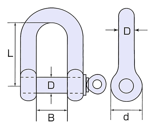 ひめじや ステンレス シャックル #8PC-8 1個 (ご注文単位1個) 【直送品】