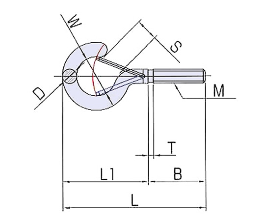 ひめじや Qフックボルト #5QFB-5 1個 (ご注文単位1個) 【直送品】