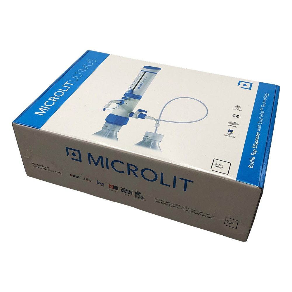 MICROLIT ボトルトップディスペンサー 吸引ノズル・泡抜機構付ULT100 1セット (ご注文単位1セット) 【直送品】