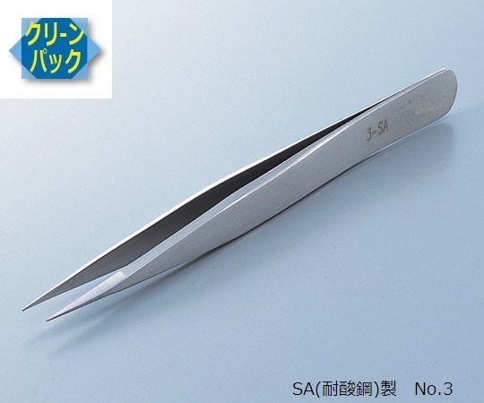 RUBIS MEISTER ピンセット SA (耐酸鋼) 製 クリーンパック No.33-SA 1本 (ご注文単位1本) 【直送品】