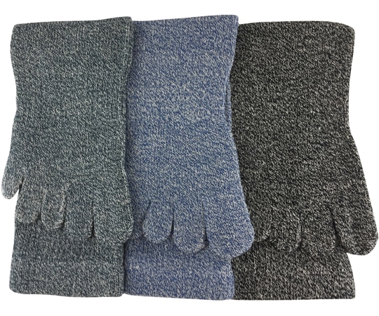 ACE (手袋) 絹さらさら 厚地 五本指ソックス 3足組AG247 1組 (ご注文単位1組) 【直送品】