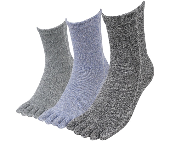 ACE (手袋) 絹さらさら 厚地 五本指ソックス 3足組AG247 1組 (ご注文単位1組) 【直送品】