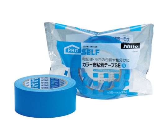 ニトムズ カラー布粘着テープSE青J5444 1巻 (ご注文単位1巻) 【直送品】