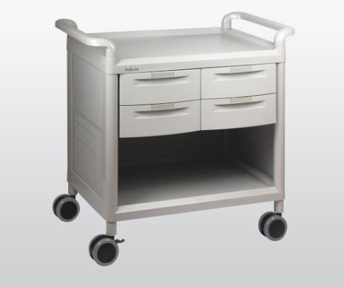 アズワン モバイルストアーカート 浅型4個MS24A 1個 (ご注文単位1個) 【直送品】