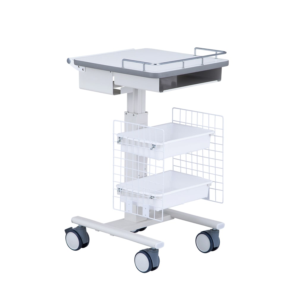 アズワン ナースカート (昇降タイプ) ホワイト N 1台 (ご注文単位1台) 【直送品】