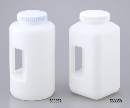 TARSONS ハンドル付広口瓶 角型 HDPE製583358 1本 (ご注文単位1本) 【直送品】