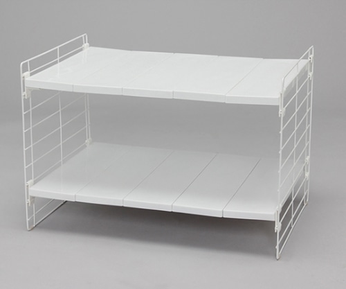 アイリスオーヤマ シンク下伸縮棚 2段 ホワイトUSD-2V 1個 (ご注文単位1個) 【直送品】