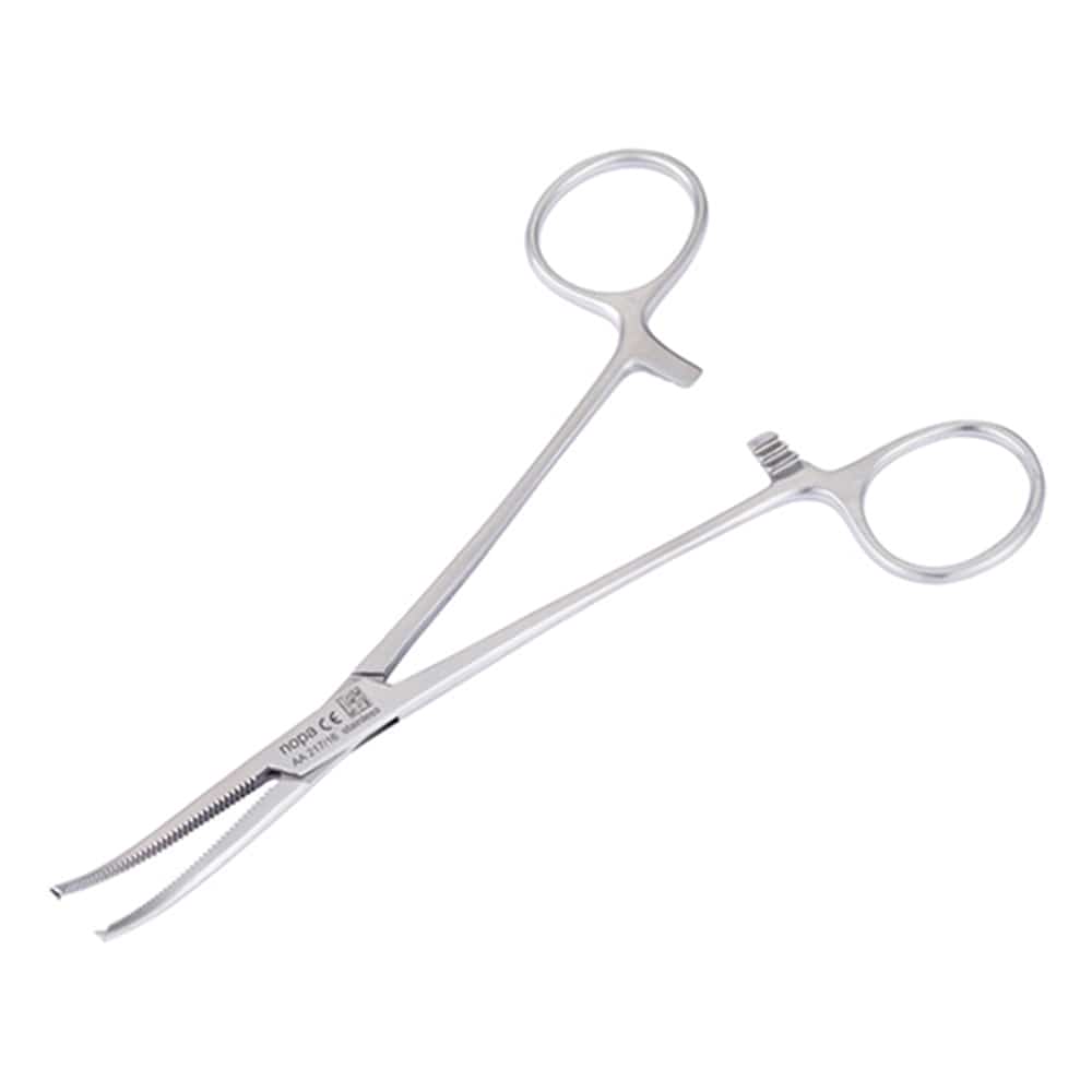 nopa コッフェル止血鉗子 有鈎 曲 160mmAA 217/16 1個 (ご注文単位1個) 【直送品】