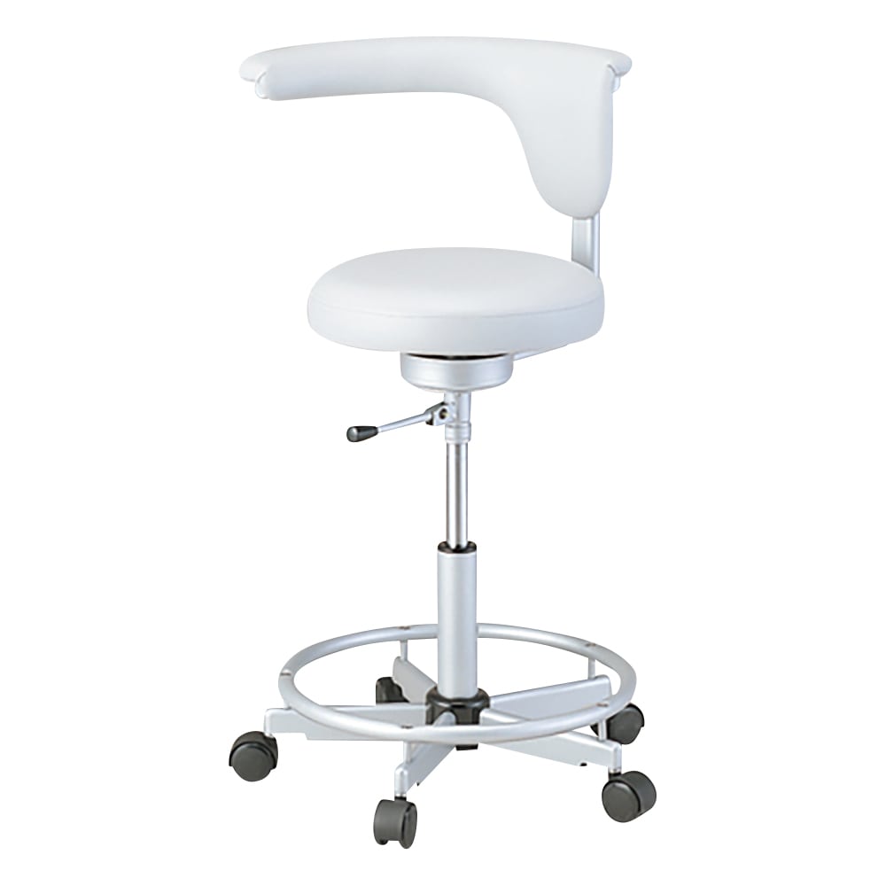 アズワン ワーキングチェアー ホワイトCM117-IWH 1脚 (ご注文単位1脚) 【直送品】