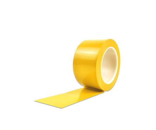 セーフラン安全用品 厚手PVCラインテープ 黄J2352-Y 1個 (ご注文単位1個) 【直送品】