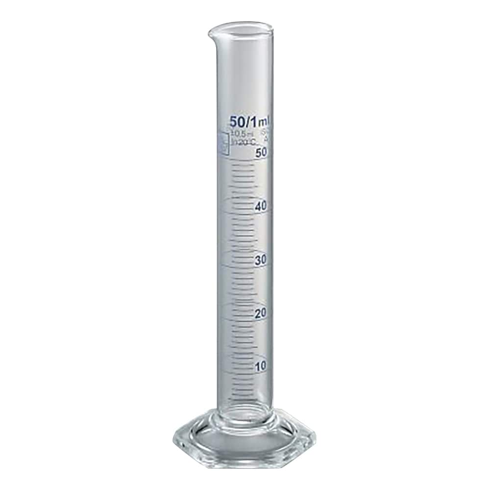 アズワン メスシリンダー (青目盛) 50mLTSCY-50 1個 (ご注文単位1個) 【直送品】