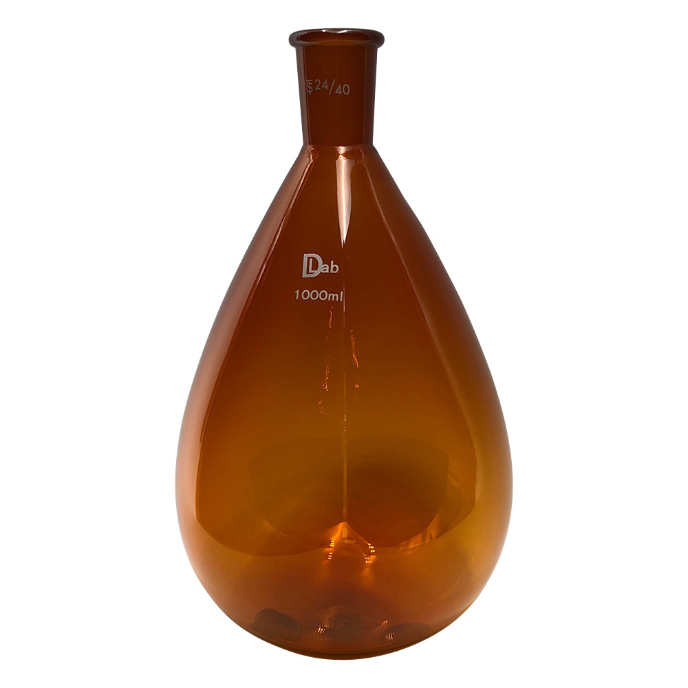 ラブディポット 共通摺合ナスフラスコ (茶褐色) 1000mL 24/40 1個 (ご注文単位1個) 【直送品】