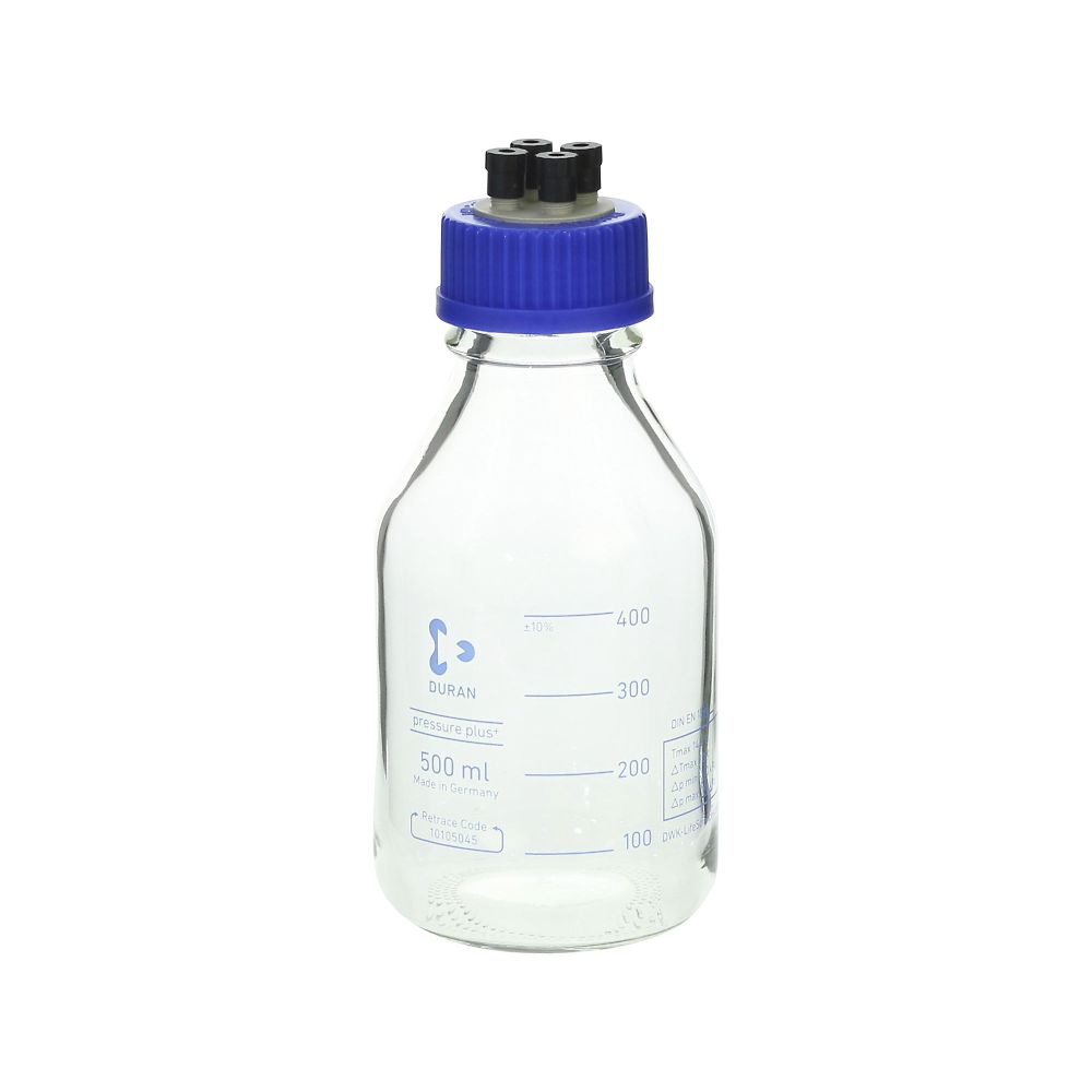 DWK Life Sciences HPLCねじ口びん 4ポートキャップ付 500mL 1箱 (2個入) 017270-500A 1箱 (ご注文単位1箱) 【直送品】