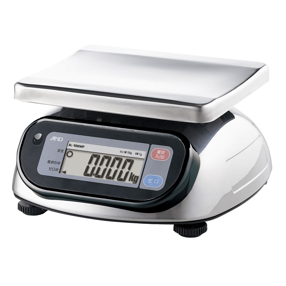 エー・アンド・デイ 防塵・防水デジタルはかり SL-WPシリーズ ひょう量:10kg 最小表示:0.005kg SL10KWP-JA 1個 (ご注文単位1個) 【直送品】