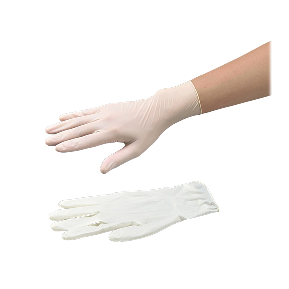 アズワン ナビロール手袋 (指先エンボス・エコノミータイプ・パウダー付) 1箱 (100枚入) L 1箱 (ご注文単位1箱) 【直送品】