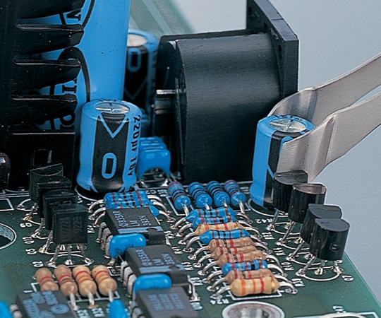 アズワン 特殊作業用ピンセット 丸筒 耐酸鋼573 1本 (ご注文単位1本) 【直送品】