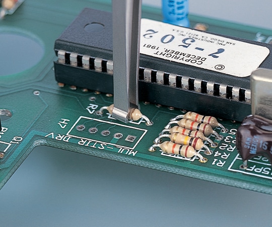 アズワン 特殊作業用ピンセット 丸筒 耐酸鋼578 1本 (ご注文単位1本) 【直送品】