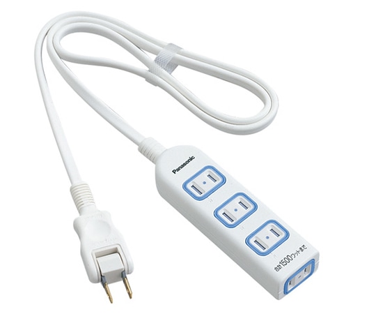 パナソニック ザ・タップX (安全設計扉 パッキン付コンセント) 4個口 1m ホワイトWHA2514WKP 1個 (ご注文単位1個) 【直送品】