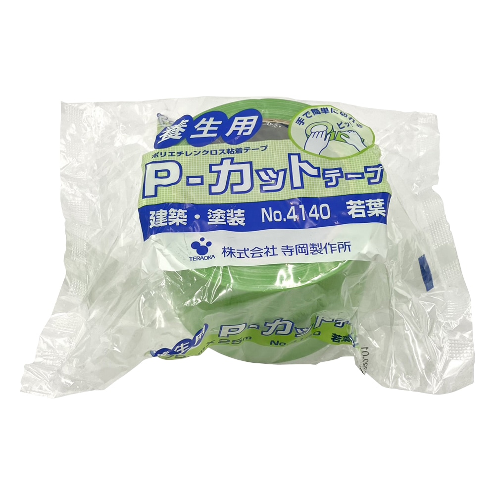 寺岡製作所 Pカットテープ 若葉 紙芯 幅75mm×厚み0.155mm×長さ25m4140 1巻 (ご注文単位1巻) 【直送品】