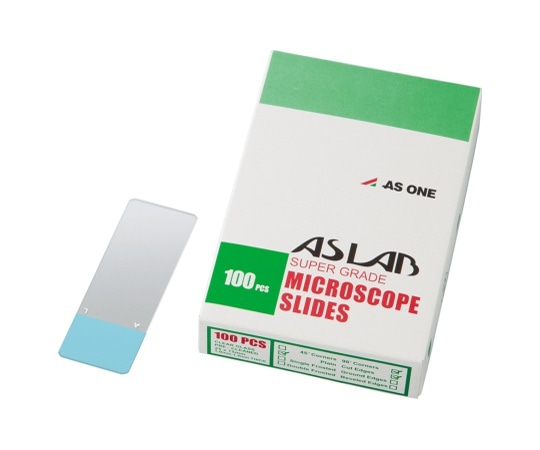 アズワン アズラボ スライドガラス (ソーダ) 100枚入 10128105P グリーン縁研磨・カラーフロスト 1箱 (ご注文単位1箱) 【直送品】