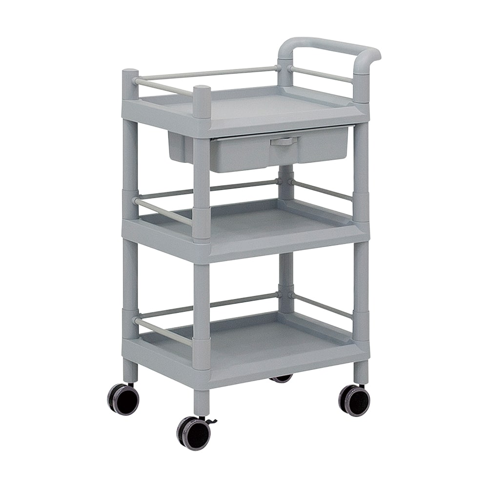 アズワン モバイルストレージカート 3段 598×370×905mm (引出し・ガード枠・ハンドル付) MSO11J 1個 (ご注文単位1個) 【直送品】