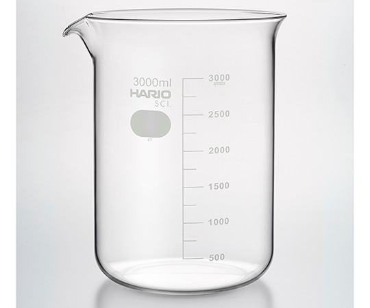 HARIO ビーカー 3000mL 4個入B-3L SCI 1箱 (ご注文単位1箱) 【直送品】