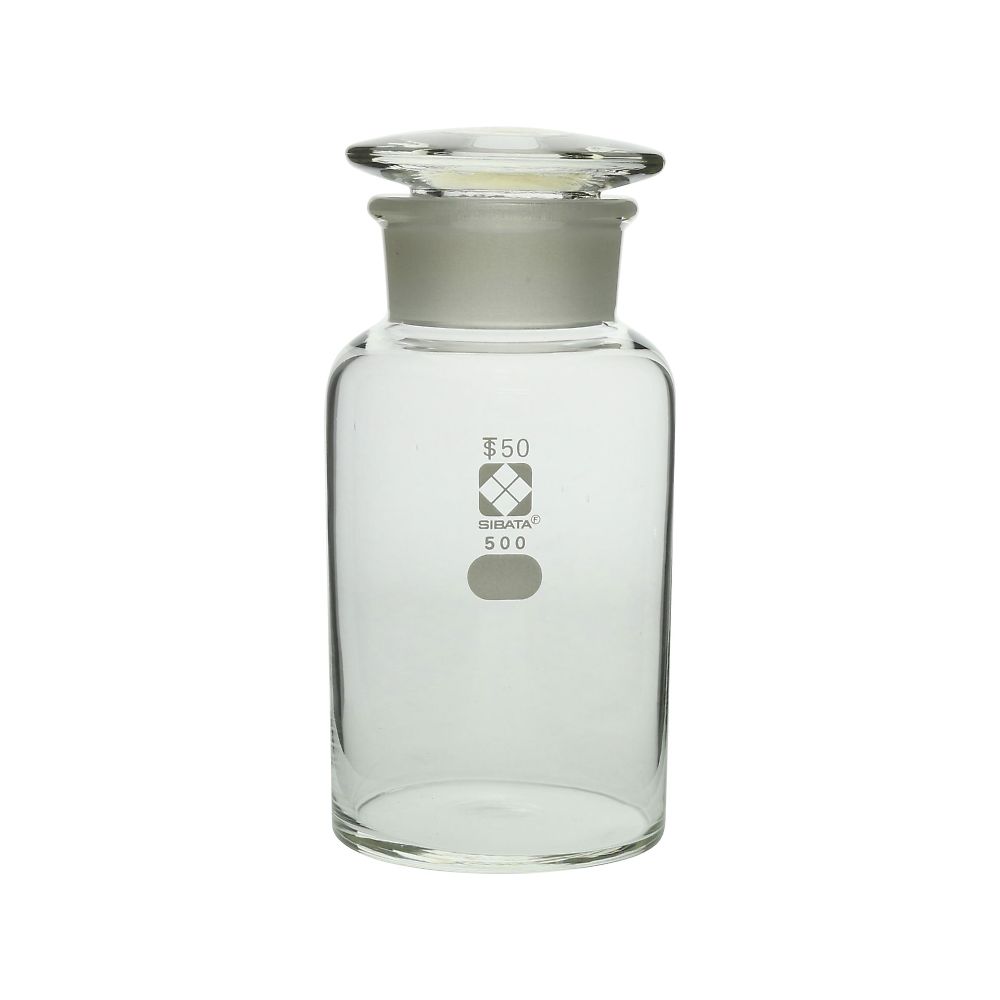 柴田科学 共通摺合わせ広口試薬瓶 白色 500mL017070-500A 1本 (ご注文単位1本) 【直送品】