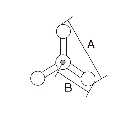 アズワン 三つ足スタンド (支柱付) 大 1台 (ご注文単位1台) 【直送品】